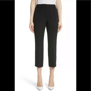 NEW Kate Spade Lace Trim Cigarette Pants Black 4